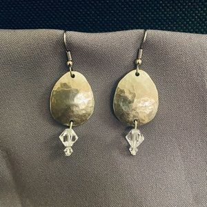 Pretty Silver and Crystal Earrings